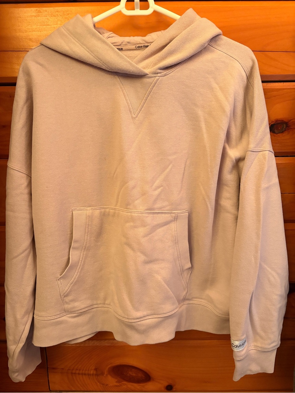 Calvin Klein Light Lavender Cropped Hoodie